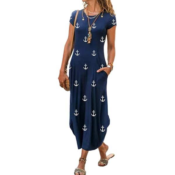 Real Essentials 3 Pack Women's Casual Short Sleeve Maxi T-Shirt Dress with  Slit - Set 1, S at Amazon Women's Clothing store