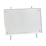 Isaac Jacobs 5x7 White Magnetic Acrylic Metal Easel
