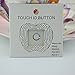 Uhippo Home Button Sticker(Support Fingerprint Indentification System Touch ID) for iPhone 5s iPhone 6 iPhone 6 Plus (Silver Ring Black Button)