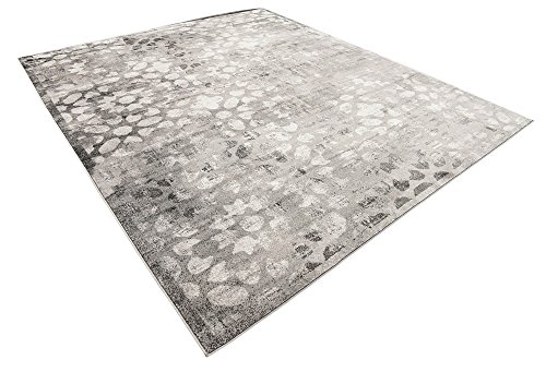 Unique Loom Sofia Collection Dark Gray 8 x 10 Area Rug (8' x 10')