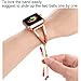 fastgo Bracelet Compatible for Apple Watch Band 38mm 42mm 44mm Women, Jewelry Bling Bands Cuff Stainless Steel Womens for Iwatch SE & Series 7 6 5 4 3 2 1
