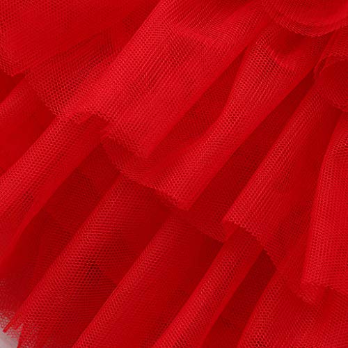 Infant Toddler Baby Girl Valentine's Outfits Set,Print Romper Lace Tutu Skirt Ruffle Pant Headband Suit, Fashion Newborn - Thumbnail 2