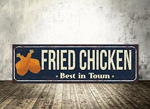 Fried Chicken Shop Sign Iron Sign Gift Shop Metal Chicken Metal Sign Vintage Metal Outdoor Sign Metal Decor Vintage Sign Metal Art