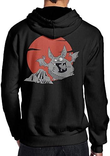 Bat Men's Printed Casual Pullover Hooded Sweatshirt Sportswear