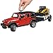 Bruder Jeep Wrangler Unlimited Rubicon with Trailer and CAT Skid Steer