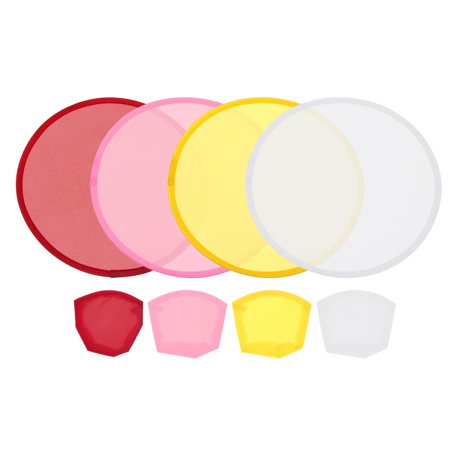 PATIKIL 10 Inch Foldable Flying Disc, 24 Pack Folding Pocket Colorful Flying Disc Bulk Set for Beach Lawn Park Camping Game 4 Color