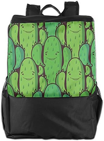 Funny Green Cactus Outdoor Travel Backpack Bags Daypack Bookbags Travel Bag