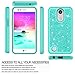 LeYi Compatible for LG K20 Plus case, LG K20 / LG K20 V/LG Harmony/LG K10 2017 / LG LV5/ LG Grace Case with 2PCS Tempered Glass Screen Protector, Glitter Bling Girls Women Phone Case