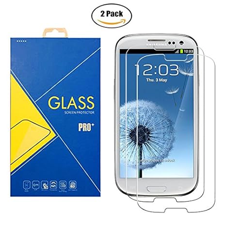 [2 Pack] Panzerglas Schutzfolie Samsung Galaxy S3 / S3 Neo - GT-i9300 / i9300i / 9300 / i9301i / i9301 / i9301 / SIII – Gehär