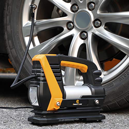C P CHANTPOWER Tire Inflator Air Compressor,12V DC Portable Car Tire
