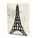 Bookends, Non Skid Heavy Metal Durable Sturdy Strong Books Organizer, Eiffel Tower Bookshelf Decor for Bedroom Library Office School Supplies Stationery Gift by COOLGUY (Black)