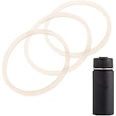 IMPRESA Wide Mouth Water Bottle Lid Gaskets - Leak-Proof Silicone Gasket - BPA-Free Rubber Bottle Seal - Wide Mouth Lid Fit - 3-Pack Transparent