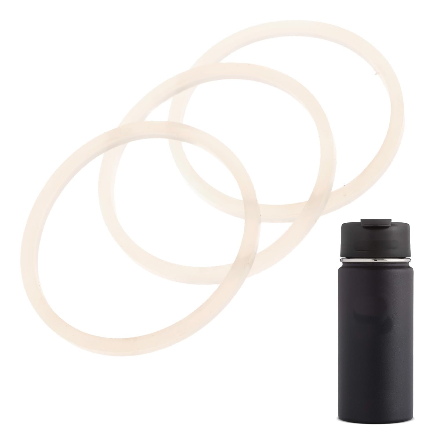 Photo 1 of IMPRESA 3 Gaskets For Hydro Flask Wide Mouth Lid - No BPA, Phthalate, Latex Wide Mouth Water Bottle Gasket