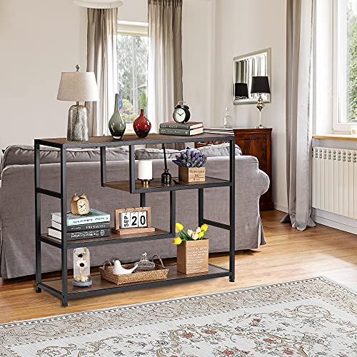 Rustory Rustic Console Table, 3Tier Industrial Farmhouse Sofa Table