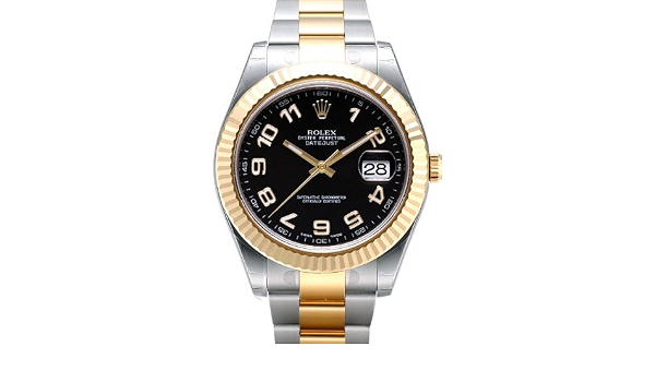 Amazon.com: Rolex Datejust II/oro amarillo reloj de acero, Negro árabe Dial  : Ropa, Zapatos y Joyería