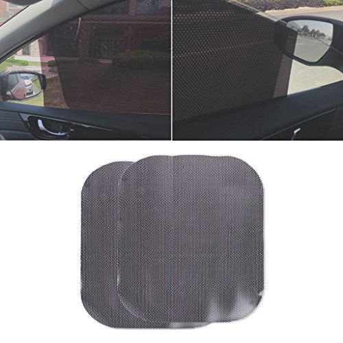 OTGO 2pcs Car Sun Shade UV Electrostatic Stickers Car Sunscreen Window Film, Black,63x43cm - Thumbnail 6