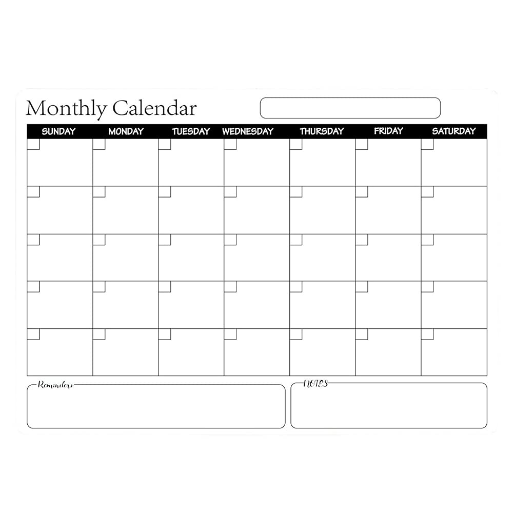 BTSEURY Magnetic Monthly Planner For Fridge, Rewritable Magnetic Whiteboard Monthly Planner Refrigerator Message Board (16.52 x 11.81 Inches)