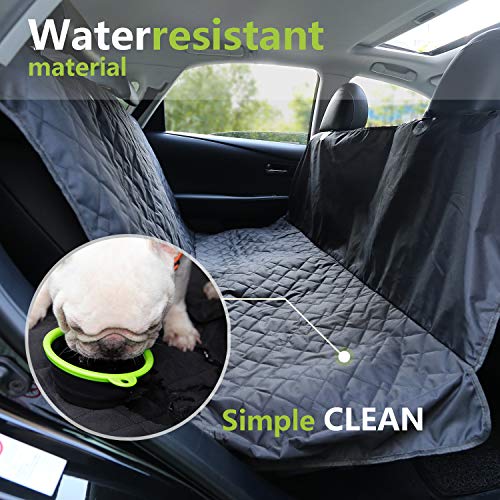 NHILES Dog Bench Seat Cover, Trunks SUV Cars, Washable Waterproof Scratchproof Durable Vehicle Protection with Side Flaps, Pad with Anchors, Universal Fit