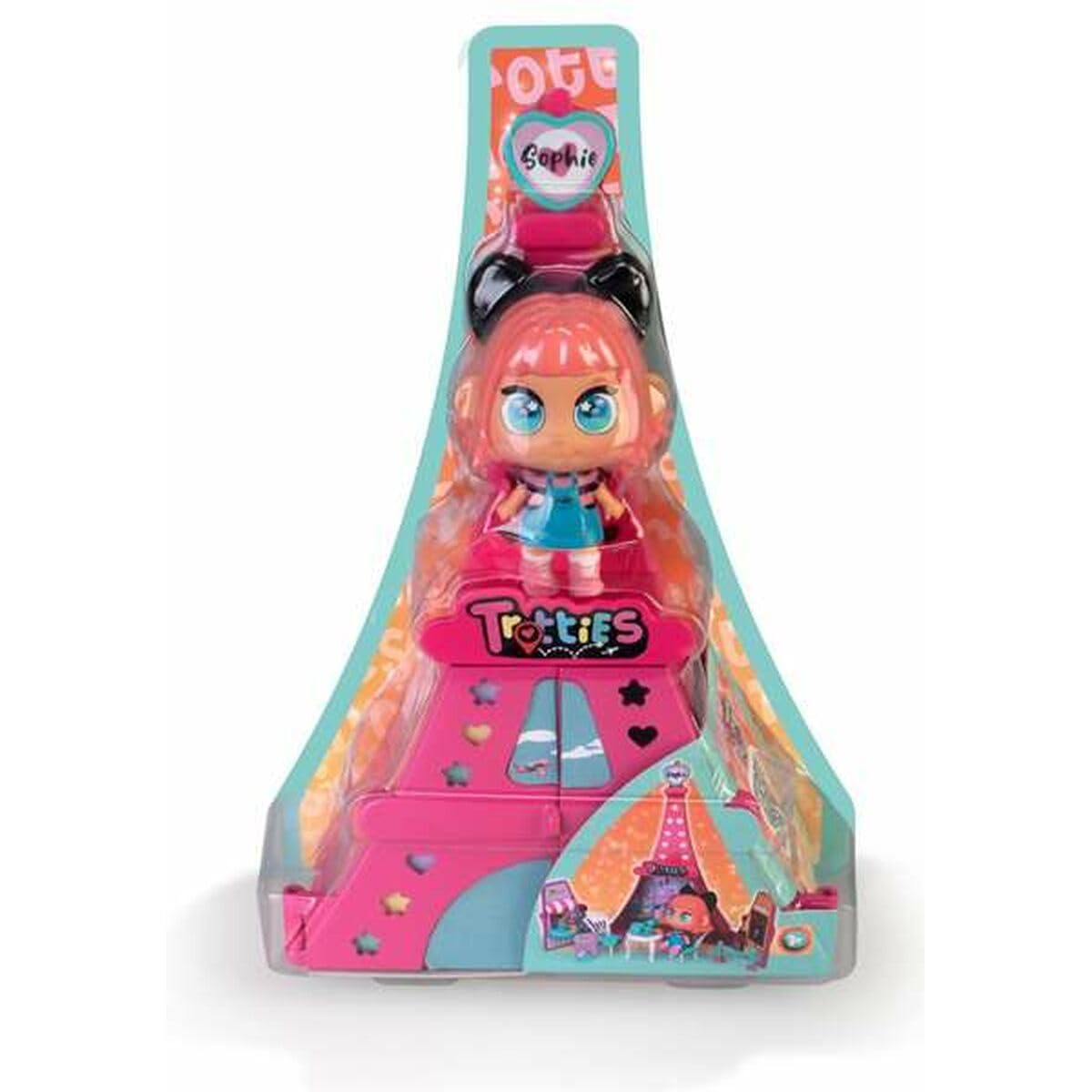 Trotties Mini Sophie in Paris, Multicoloured, Travel Dolls from the Animated Cartoon Series, With Over 10 Accessories, Gift for Girls and Boys Age 3 and Above