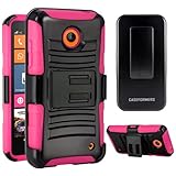 CASEFORMERS Duo Armor HOT PINK for Nokia Lumia 635 Combo Case with Stand and Holster