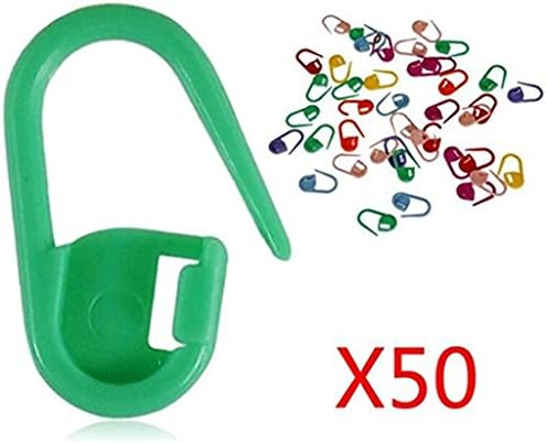 Foreverstore Approx. 50Pcs Knitting Crochet Locking Stitch Markers Needles Clip Markers Holder
