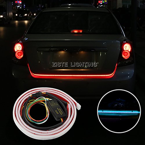 Flexible Led Strip Tailgate Light LED Strips Bar Streamer Brake Trunk Cargo Tail Lights Red/Ice Blue Turn Signal, Parking, Brake, Reverse Lights Double Flash Lighting Waterproof