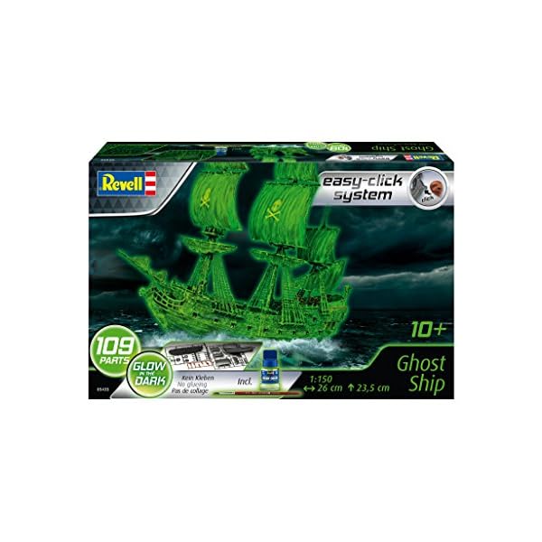 Revell Modellbausatz Geisterschiff I Piratenschiff mit Nachtleuchtfarbe I Easy-Click-System fÃ¼r einfachen Zusammenbau I Detailliertes Modell fÃ¼r Kinder und Erwachsene ab 10 Jahren – Bild 3