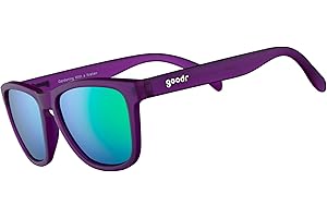goodr Gardening with a Kraken Polarized Sunglasses, Medium Sized (OG), Dark Purple Translucent Lens with Light Green Mirrored Reflective Lens, UV400 Protection, No Slip, No Bounce