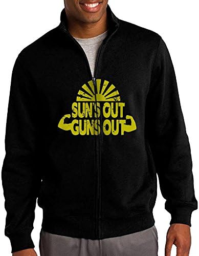 Suns Out Guns Out Hoodie For Men Zip Cartoon Long Sleeve Simple Sweatshirt Medium