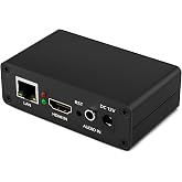UNISHEEN 1080P60 HDMI Video Encoder, H.265/H.264 Live Streaming Encoder, HDMI to RTSP/RTMP/SRT/HLS/WebRTC IPTV Encoder for YouTube Facebook Live, Browser Setup, No PC Software Needed