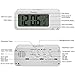 Chelvee Alarm Clock, Time Date Temperature Display, Snooze, 3 Groups Alarm Time, Weekday Alarm Settings, Built-in Rechargeable Lithium Battery Operated (White) (White1)