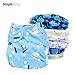 SimplyLife Home Reusable Baby Cloth Diapers, Washable Adjustable Eco-Friendly, Soft Super Absorbent Fabric with Waterproof Cover, Breathable Comfortab