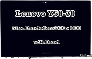 For Lenovo Replacement 15.6" LCD LED Screen FHD 1920x1080 Touch Panel IPS Display Digitizer with Frame Bezel Yoga Y50-70