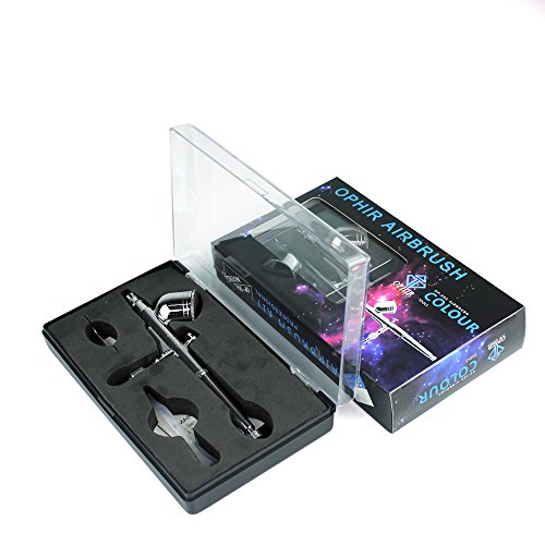 OPHIR Dual Action Airbrush 0.3mm Nozzle Spray Gun Model Body Art Paint Tool AC004A