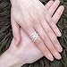 Bella Lotus Double Cross CZ Paved 18k White Gold Plated Trendy Party Rings, Size 9