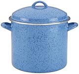 Paula Deen Signature Enamel on Steel 12-Quart Stockpot, Blueberry Speckle