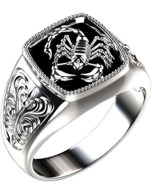 La BLINGZ Yellow Gold Scorpio Zodiac Sign Ring For Men - 10K & 14K Gold Purity - Made In USALA BLINGZ