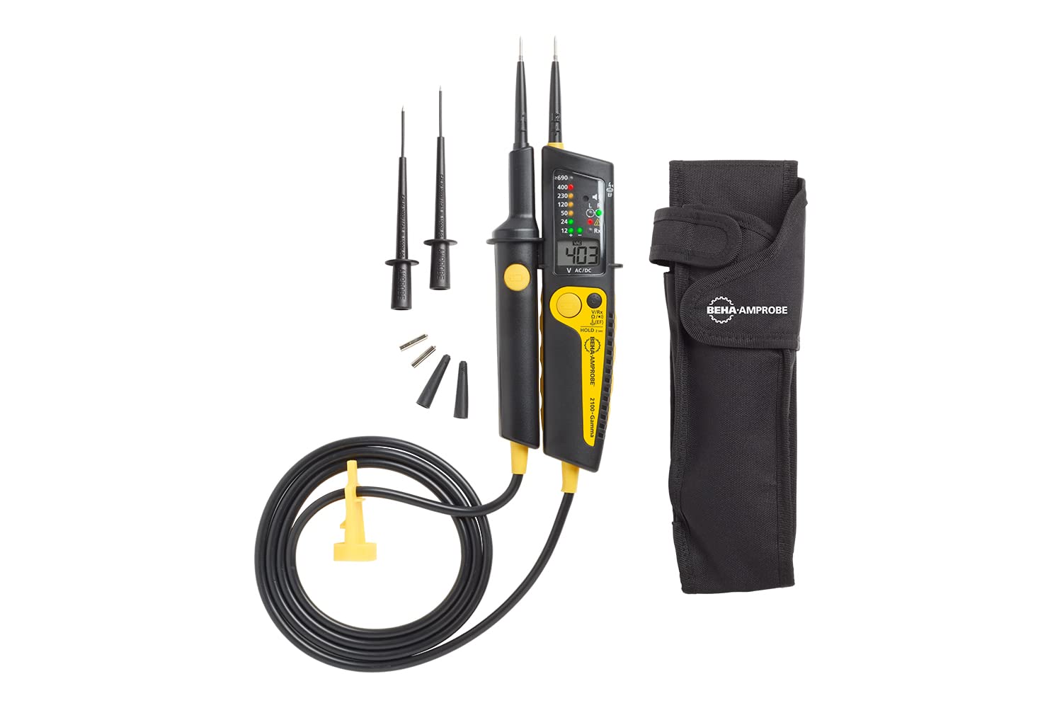 Beha-Amprobe 2100-Gamma Pro Two Pole Tester with Test Probe Extender Set