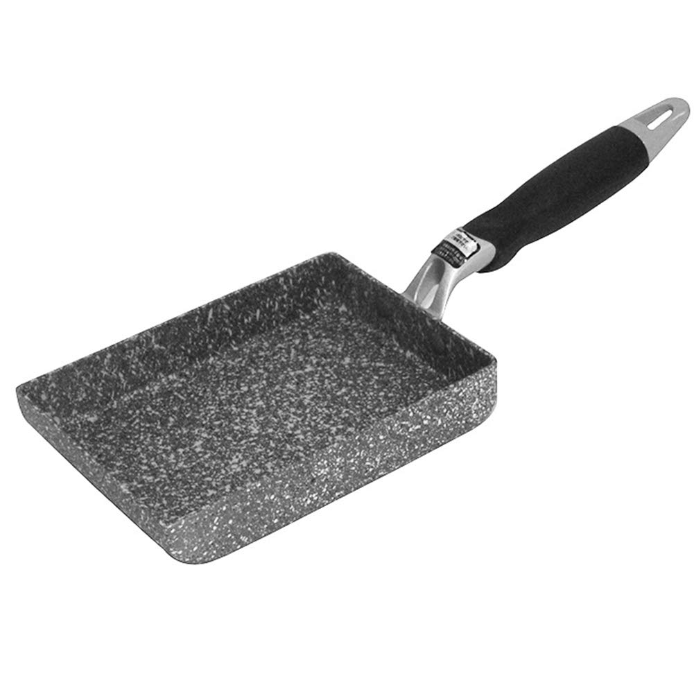 EMVANV Aluminum Alloy Non-Stick Rectangular Frying Pan - Japanese Style, Mini Sushi Omelette, Egg Roll & Cake Roll Cooking Tool