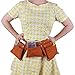 Child's Tool Pouch, Grocery House Leather Kids Tool Belt Set with Leather Hammer Loops, Child's Tool Apron, Candy Pouch For Construction Worker Role Play Costume