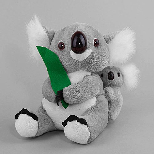 Cute 10.2'' Tall Koala Stuffed Animals Plush Toy Soft Grey Mom Hold