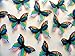 Rainbow Monarch Color Wafer Paper Butterflies 1.75 Inch for Decorating Desserts Pack of 24