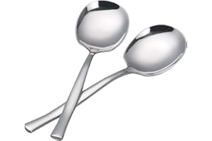 Rinboat 6-Piece Large Stainless Steel Serving Spoons