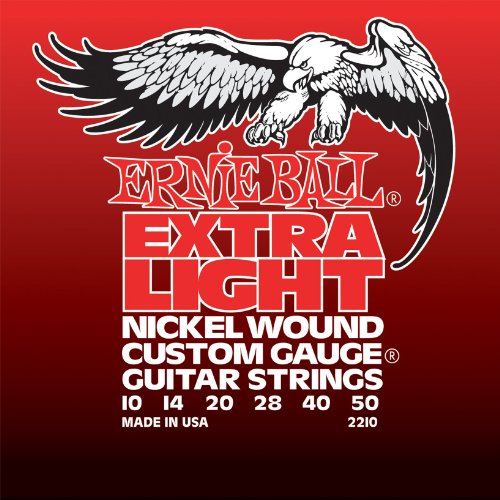 Ernie Ball Extra Light Nickel Wound Set with wound G, .010 - .050