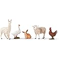 Schleich Farm World 5-Piece Farm Animal Toy Set Including Cute Llama, Rabbit, Sheep, Hen and Goose Animal Toys for Toddlers &