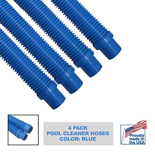 Destroyer Plastics 1 Year Manufacture Warranty Universal Swimming Pool Cleaner Hose 48" Long Kreepy Krauly Baracuda G3 G4 Hayward Navigator Pool Vac Ultra AquaBug (4, Blue) - Thumbnail 2