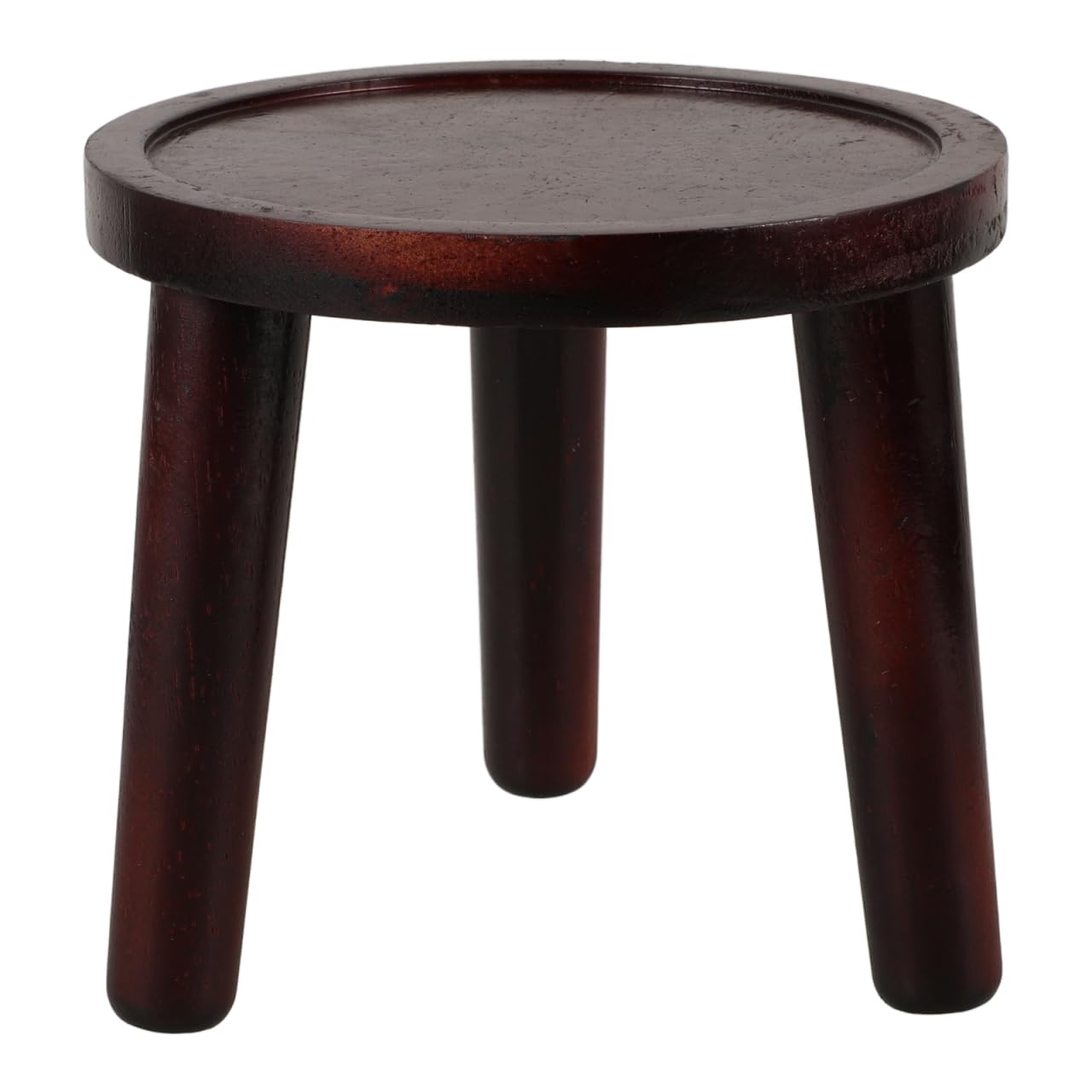 Photo 1 of HANABASS Round Wooden Stool for Plant Stand, Potted Decor, Garden tool, Bonsai Display Rack or Home Shelf | Solid Wood Step Stool, Garden & Table Accent in Brown, 5.9 Inches