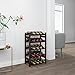VASAGLE Wood 20 Wine Display Rack, Standing Bottles Storage Shelf, Wobble-Free, Espresso ULWR01BR