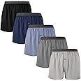 BAMBOO COOL Mens Boxer Shorts Underwear Soft Comfortable Breathable Knit Boxers Short for Men (3 or 5 Pack)