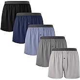 BAMBOO COOL Mens Boxer Shorts Underwear Soft Comfortable Breathable Knit Boxers Short for Men (3 or 5 Pack)